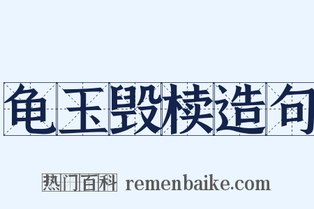 龟玉毁椟造句是什么意思的图片